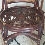 4 bamboo and cane chairs
