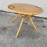 Round rattan coffee table 1960