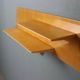 Vintage maple shelf with decoration, Italian design from the 1960s.