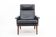 Fauteuil à dossier haut en cuir teck 1970, Danemark