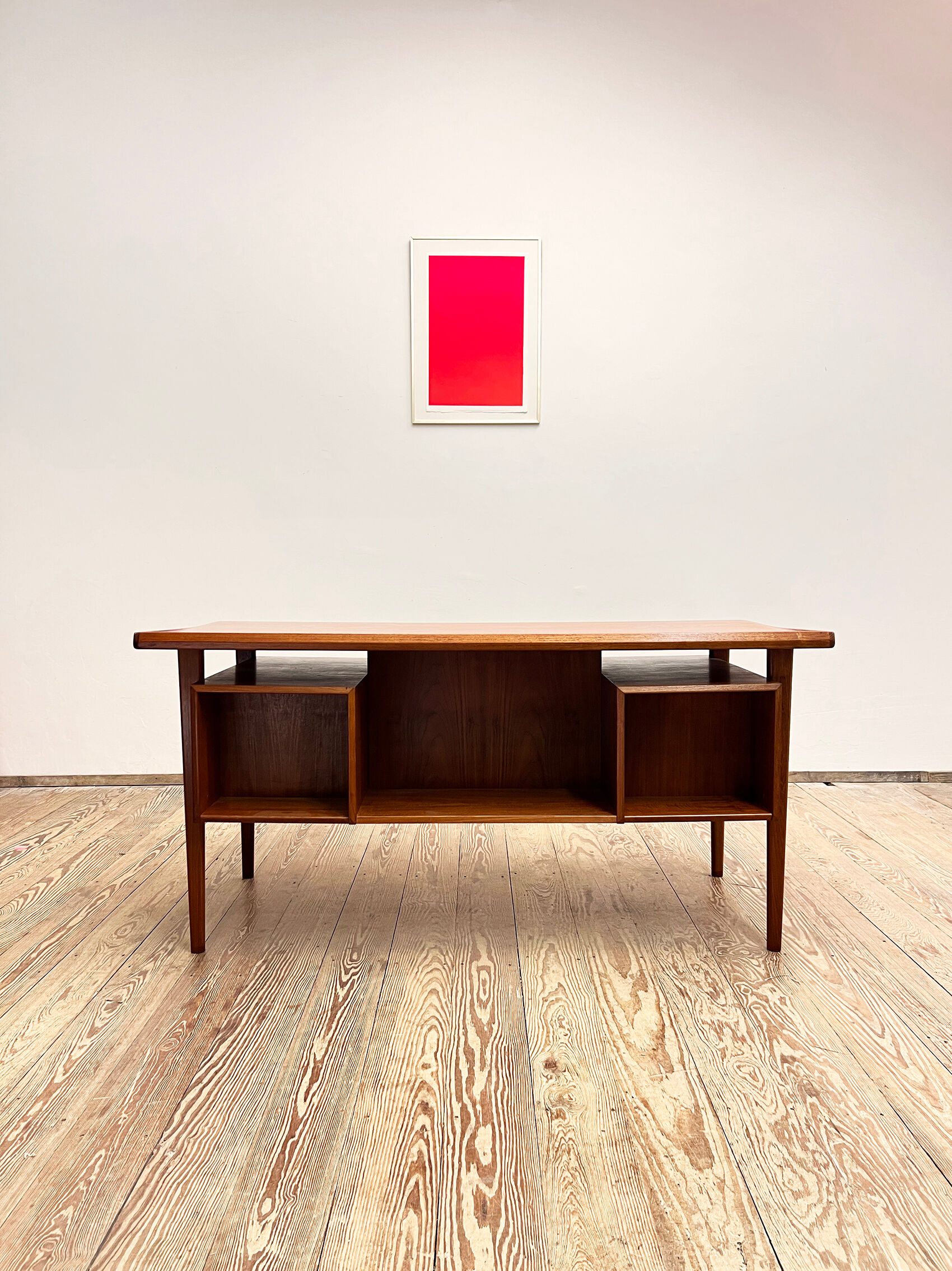 Danish teak desk by Peter Løvig Nielsen for Hedensted Møbelfabrik Denmark 1960s