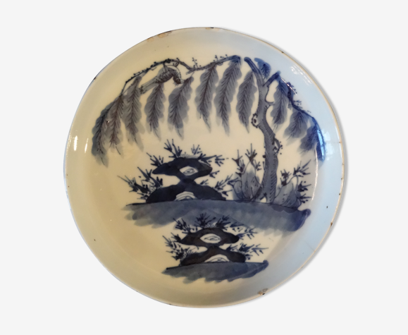 Assiette en porcelaine en Chine bleue XVllle