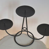 Minimalist style three-spoke candlestick or candle holder