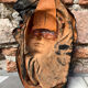 Masque vintage visage de femme en cuir