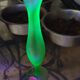 Soliflore en verre urane, ouraline