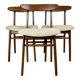 Chaises vintage Hałas beige bouclé - lot de 3