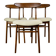 Chaises vintage Hałas beige bouclé - lot de 3