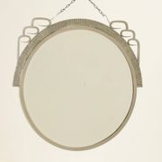 Art Deco Mirror With Hand-Forged Iron Frame, Belgium, 1920s
