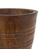 Vintage umbrella stand - holder oak basket storage design 60's minimalist