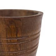 Vintage umbrella stand - holder oak basket storage design 60's minimalist