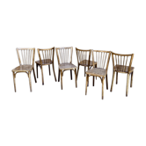 6 chaises bistrot Baumann belle patine
