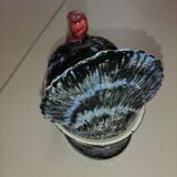 Terrine earthenware peacock