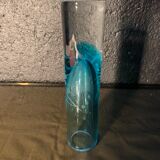 Soliflore, vase en verre gravée 1960