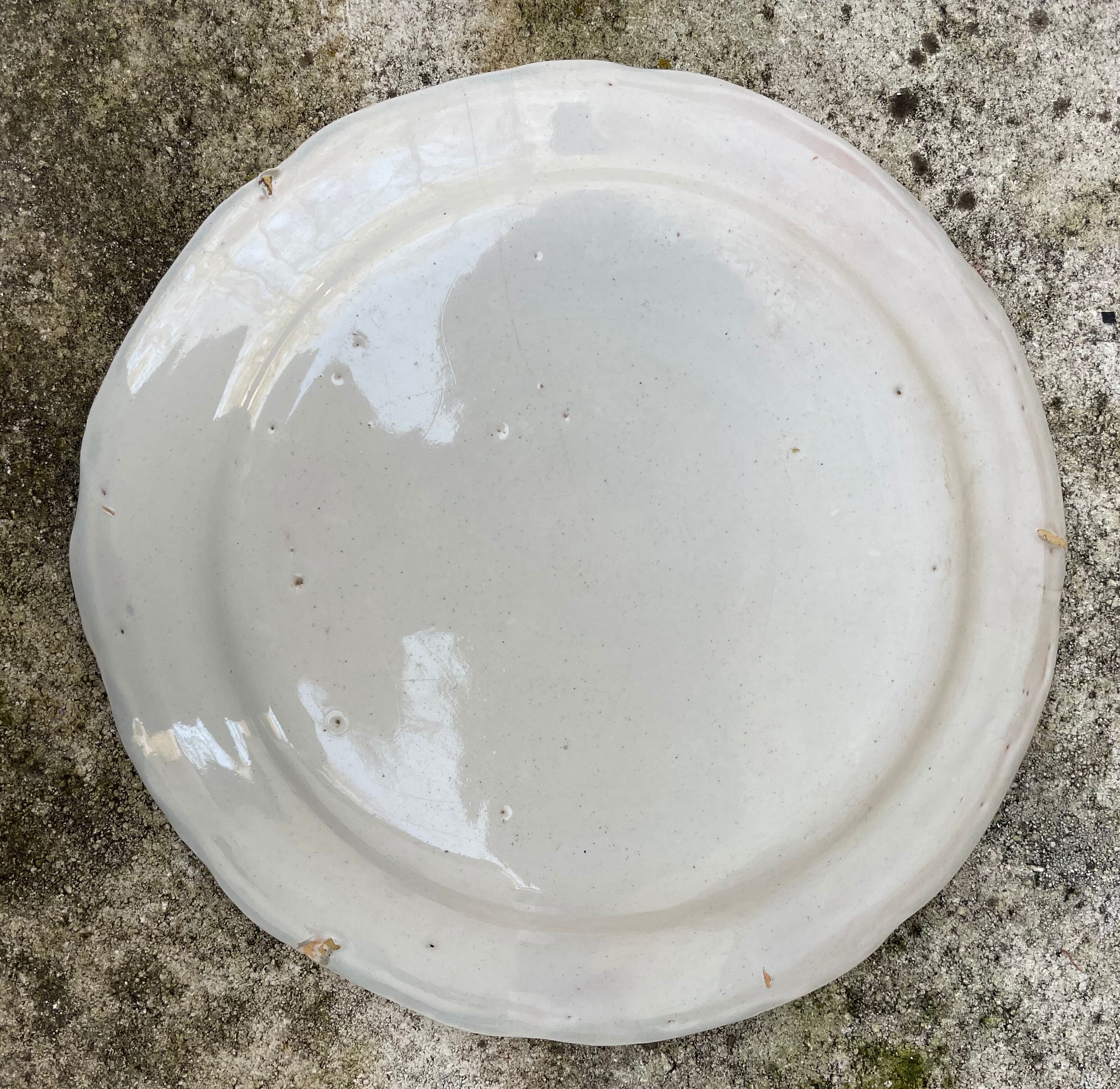 Antique plate with floral decoration