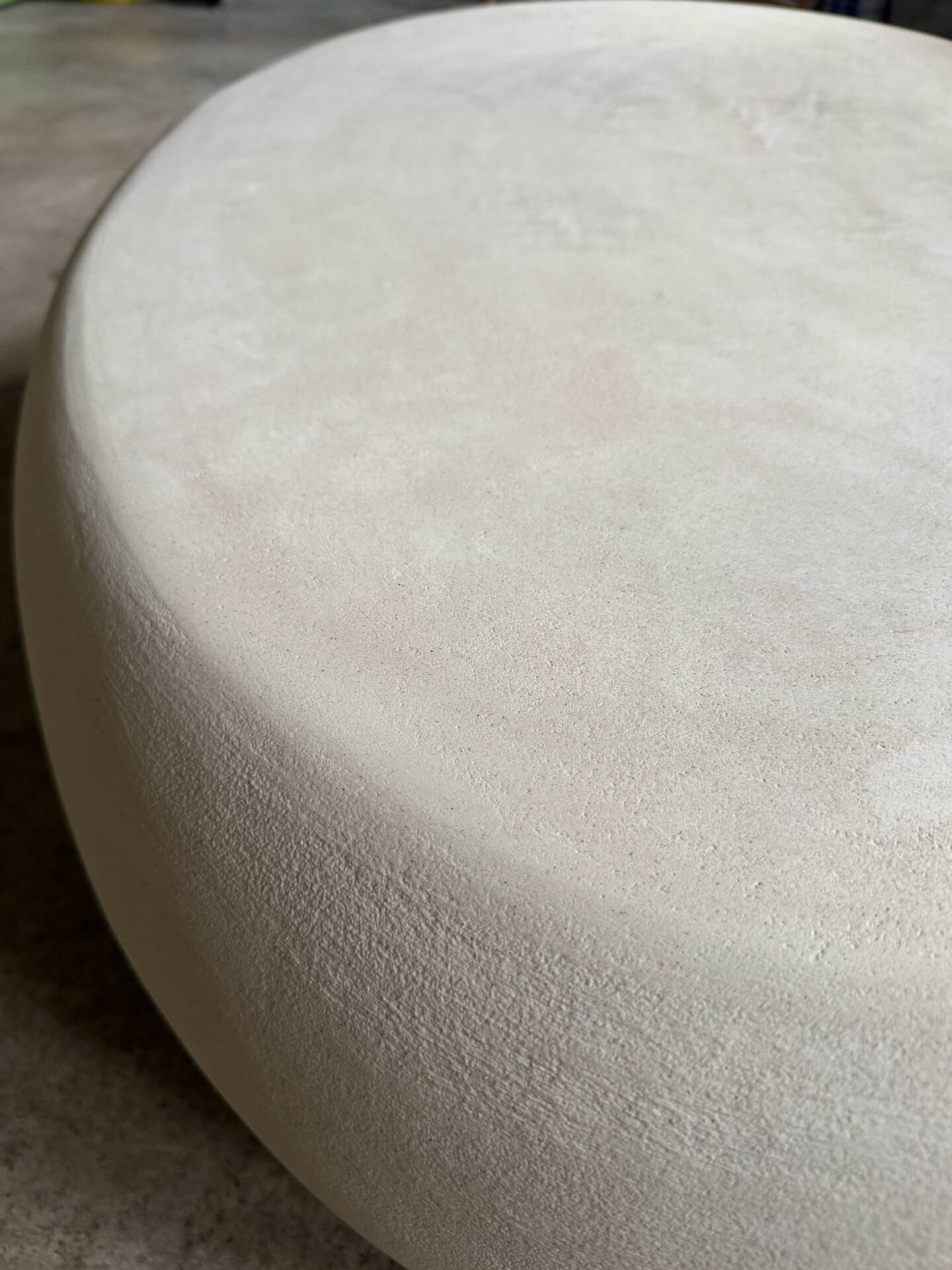 Concrete Coffee Table / Micro Cement Bean Shape