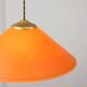 Lampe à Suspension Vintage en Laiton et Verre, Italie