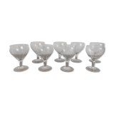 Lot de 8 verres à pied en cristal