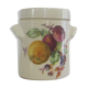 Pot en grès à décor de fruits