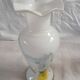 Vintage white opaline vase with marbled decoration – 1970s/1980s