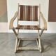 Chaise de plage/camping pliante vintage en bois