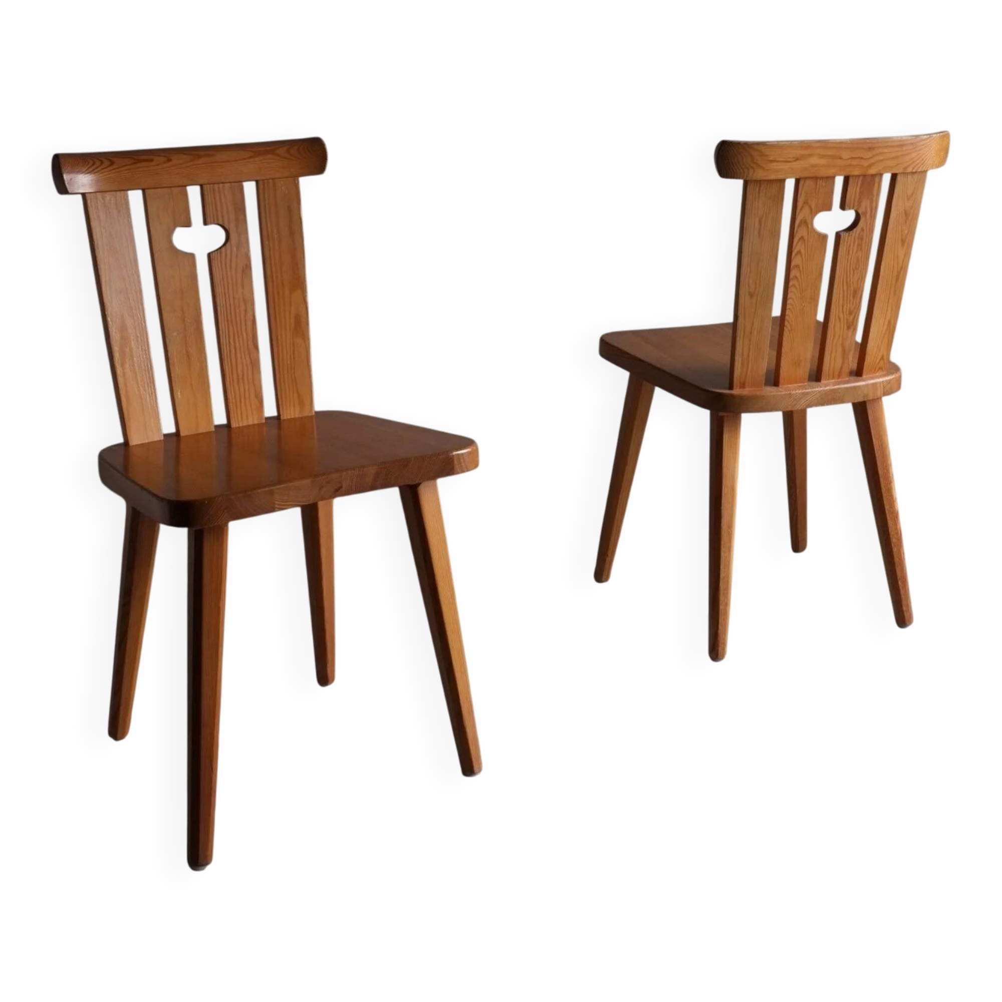 2 solid pine chairs | Göran Malmvall | Sweden | 1940s