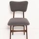 Chaise bouclée gris foncé du 20ème siècle, 1960