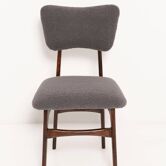 Chaise bouclée gris foncé du 20ème siècle, 1960