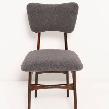 Chaise bouclée gris foncé du 20ème siècle, 1960