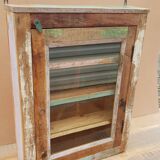 Polychrome teak display case