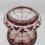 Vase à bulbe cristal rouge