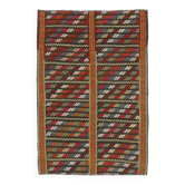 Vintage Turkish Oushak Handmade Wool Cotton Orange Kilim Area Rug 85x130
