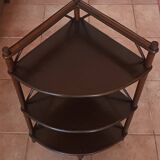 Rattan corner shelf