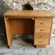 Vintage desk with retractable shelf and 4 drawers - 1960