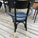 Upholstered THONET CZECH armchairs / THONET GEBR