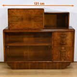 Meuble Vitré Rurka en Ronce de Noyer, Art Déco – 1940