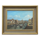 Oil on panel "The Arno at the Santa Trinita Bridge"
