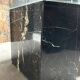 Table basse vintage en verre et marbre