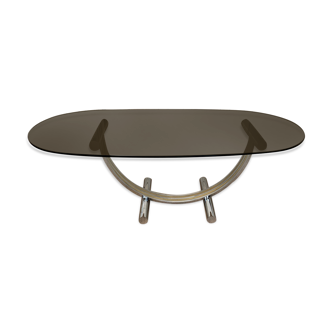 Chromium and brass coffee table, Italy, 1970