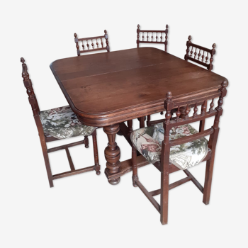 Table et chaises Henri II