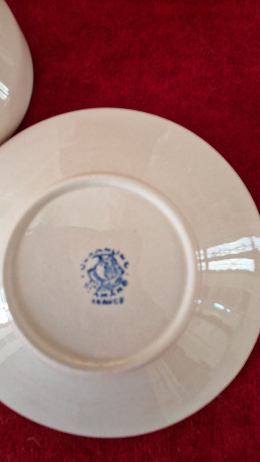 Pink ceramic coffee service by St Amand Ceranord