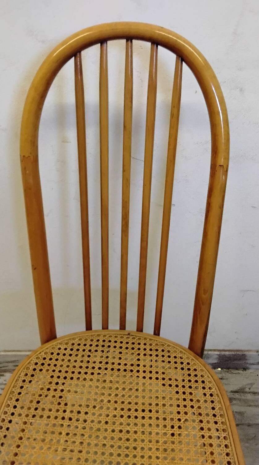 Caned wooden chair, "Eden" model