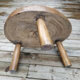 Brutalist solid wood coffee table
