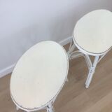 Pair of vintage rattan stools