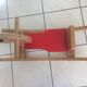 Cheval à bascule des années 70 en bois clair