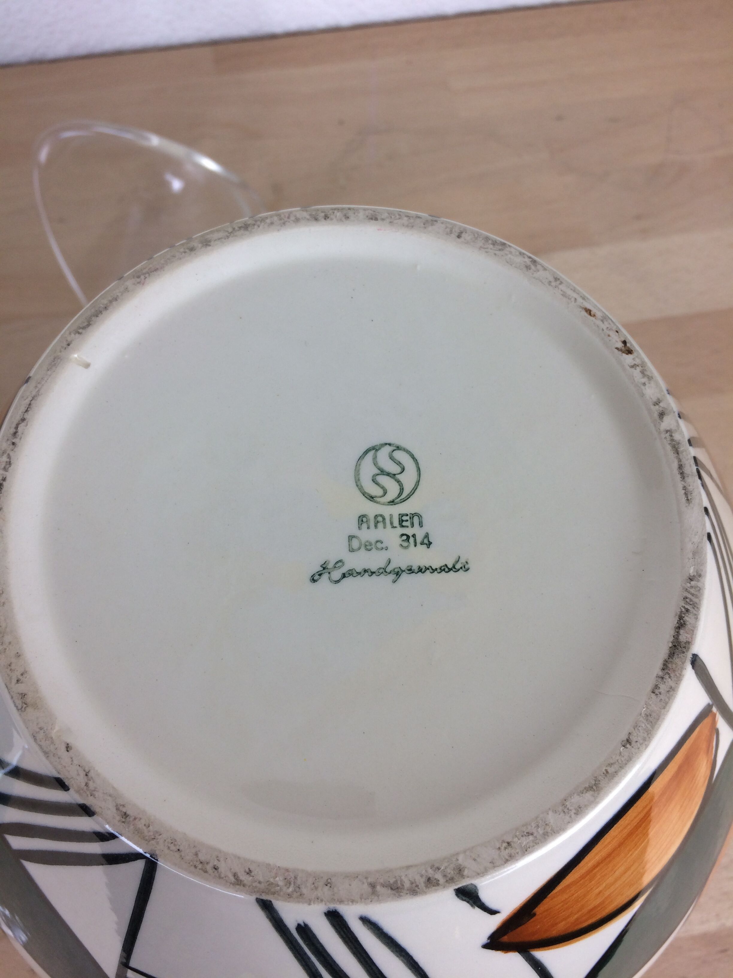 Vintage Aalen ceramic punch bowl