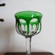 BACCARAT "Malmaison" Glass wine rhinestone double green antique - 19 cm