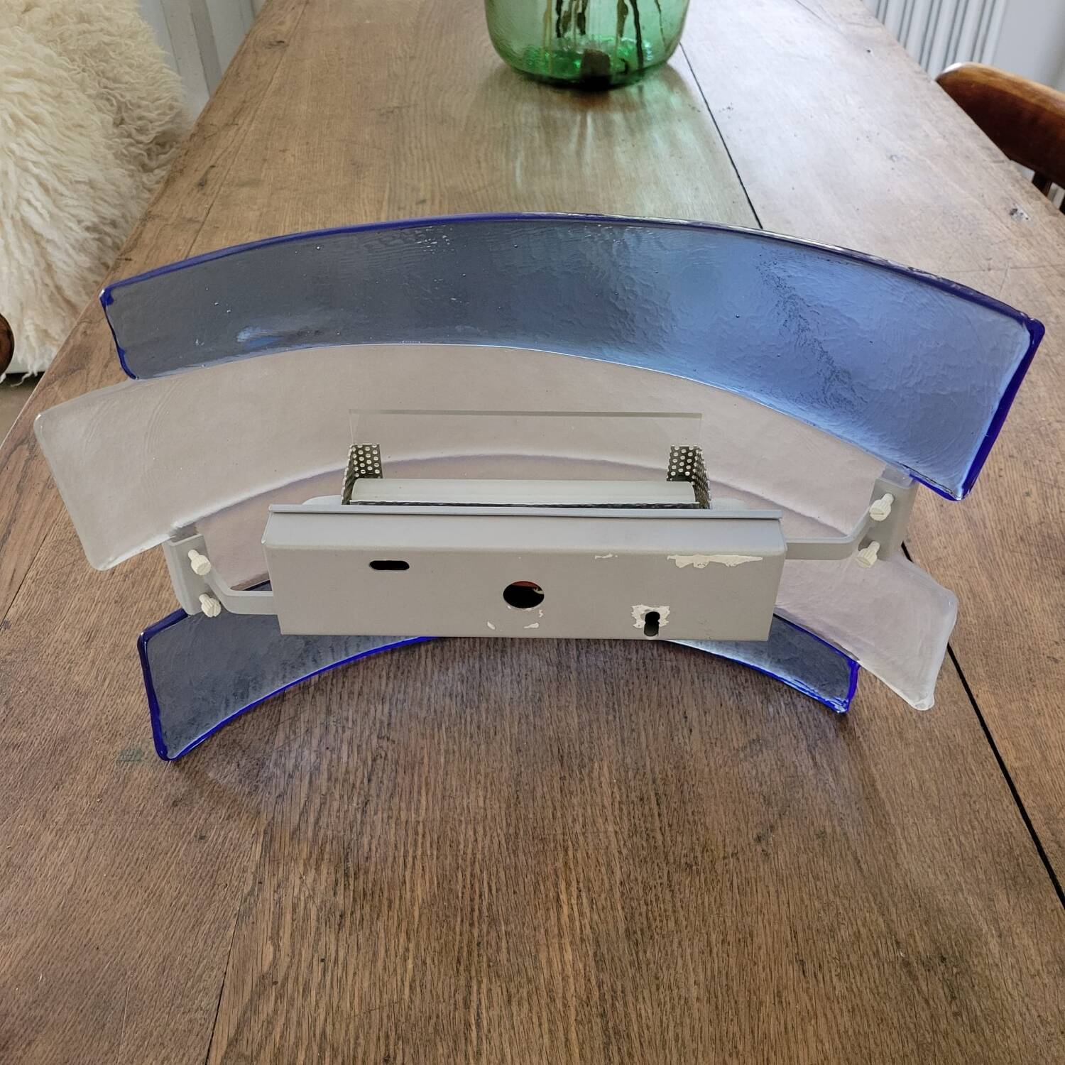 Pair of post-modernist wall lights in blown glass - Murano - vintage