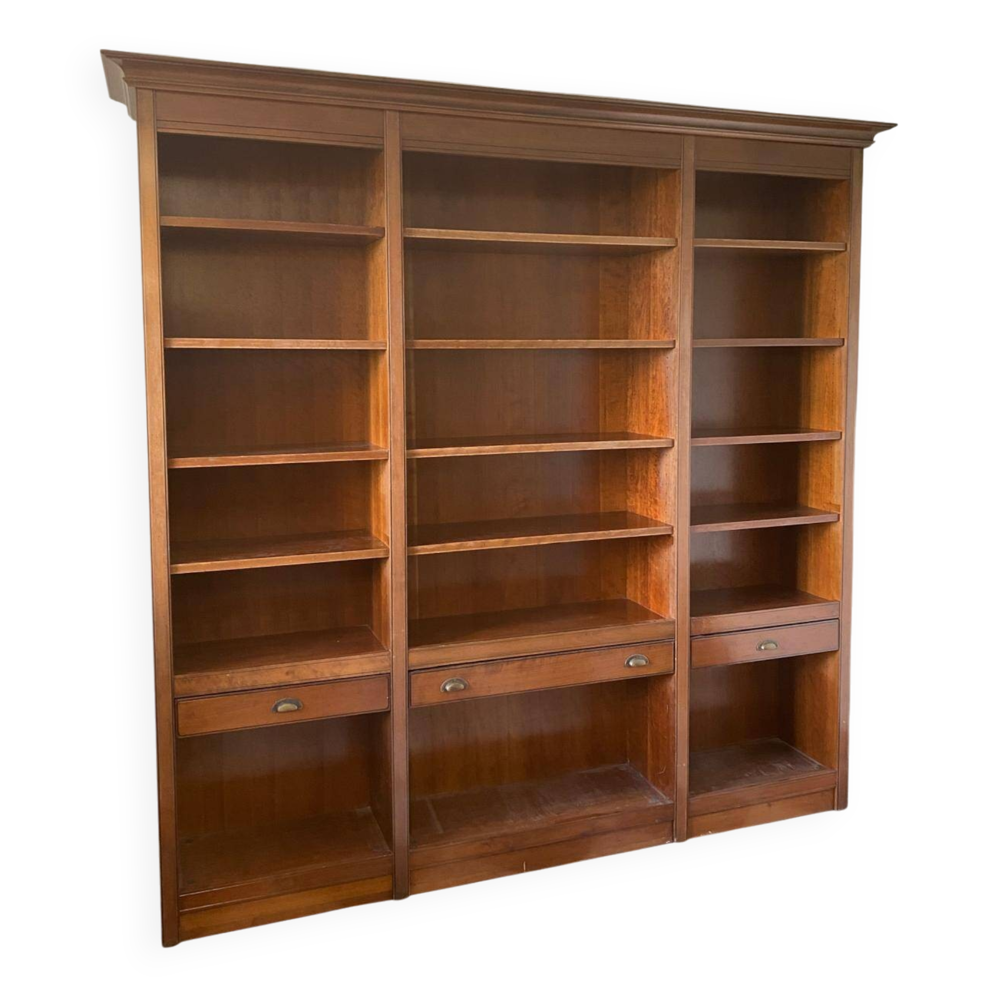 Large wooden bookcase 245cm
