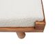 Contemporary Brutalist Style Bench in Solid Oak and Wool Bouclé, Italy