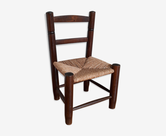 Chaise paillée enfant